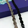 Diadema accesorio de taladro completo DIY adorno de lazo para empeine de zapato con diamantes trenza de dos hebras taladro caliente Accesorios para zapatos pedrería trenza retorcida