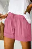Amazon WISH shorts casuais de perna larga soltos de verão novos shorts de cintura alta elásticos com cadarço europeus e americanos
