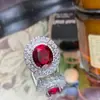 Anillo Antiguo Vintage Estilo Old Money de Hong Kong Versa, Chapado en Oro, Anillo de Lujo con Diamantes Completos para Mujer