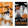 Toalla de Cocina para Halloween de Gato Negro, Fantasma, Calavera, Toalla para Platos, Estilo Granja, Temporada