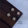 Nueva Joyería para Uñas con Aleación de Metal Nieve y Circonita 459 Súper Brillante Copo de Nieve Navideño Lujo Accesible Diamante para Uñas Copo de Hielo