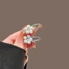 Mini Pinza para el Cabello para Sujetar Mechones Sueltos~Exquisita Pinza de Flor de Perla para Flequillo, Pinza de Pato, Pasador de Metal, Accesorio para el Cabello de Pinza Lateral