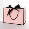 Bolsa de Mano Lazo Bolsa de Papel Impresión Bolsa para Prenda Bolsa de Regalo Bolsa de Compras Bolsa de Embalaje Bolsa Cosmética Color Comercio Exterior