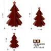 Guirnalda Creativa de 10 Árboles de Navidad de Papel 3D Cadena de Adornos Navideños Decoraciones Colgantes para Fiestas Suministros para Decoración de Pared y Techo