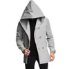 Nova Jaqueta Corta-Vento Clássica de Comércio Exterior Amazon Europeu e Americano, Cor Sólida, Capuz Casual, Slim Fit, para Homens