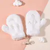 Manoplas de Peluche Lindas para Niños para Mujeres en Invierno Engrosadas para Heattech y Viento Frío Guantes de Ciclismo con Correa para Estudiantes