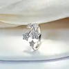 Anillo Estrella de Cinco Puntas Temu Niños Niñas Festival Forma de Estrella Romántica Regalo Lujo Ligero Nicho Abierto