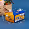 Caixa de Embalagem Tendência Estilo Chinês Espessa Não Dobrável para Frango Frito, Caixa para Nuggets de Frango, Caixa de Papel à Prova de Óleo para Asas de Frango para Levar, Caixa de Papel Atacado