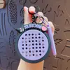 Gato Fofo Alívio de Estresse Bola de Aço Magnética Quadro de Desenho Chaveiro Desenho Animado Brinquedo Lembrancinha Divertida Pingente de Bolsa Atacado