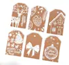 Amazon Transfronterizo se Especializa en Papel de Regalo Kraft Navideño Retro de Tamaño Grande Papel de Regalo Navideño DIY