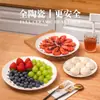 Plato Cerámico para Cocinar al Vapor, Rejilla Múltiple para Cocinar al Vapor, Plato Redondo de Cerámica para Frutas en Microondas, Plato para Empanadillas, Plato para Tamales, Plato Drenante para Mariscos al Vapor