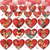 Nuevo Transfronterizo 24 piezas Corazón Ángel Día de San Valentín Adornos Colgantes de Madera Día de San Valentín Colgantes de Viruta de Madera Decoraciones para el Hogar