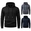 Ropa Deportiva de Nuevo Estilo Transfronteriza Sudadera con Capucha y Mangas Largas para Hombre con Diseño de Tapeta Diagonal de Botones Sudadera con Capucha Casual con Bolsillos Grandes