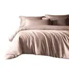 Juego de cuatro piezas de algodón egipcio de fibra larga de alta gama, 100% algodón puro, sábana de cama de lujo ligero, funda de edredón, ropa de cama