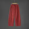 Pantalones Harem Holgados de Talla Grande Estilo Chino Delgado Estilo Japonés Unisex Pantalones Paraguas Pantalones Curvos Seda Helada de Moda Pantalones de Pierna Ancha