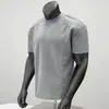 Camiseta de Manga Corta con Cuello Redondo Pequeño de Color Sólido de Peso Pesado Estilo Americano para Hombre, Top Holgado Casual Base para Fitness