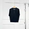 Fio de Lã Hailong Alemão Yangtze 2 Fios 60 Contagem 120's Malha Casual para Deslocamento Urbano Gola Polo Malha 16 Gauge