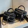 Bolso de cadena rómbica para mujer 2023 nuevo diseño nicho verano bolso bandolera popular de alta gama bolso de cubo portátil