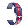 Pulseira bicolor de 2022mm para Samsung Active2 Huawei GT2 3RRO pulseira de silicone com contraste de grão vertical