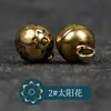 Botões Metálicos Totalmente de Cobre para Cheongsam e Hanfu, Botões Redondos Gravados a Laser, Contas Decorativas Estilo Chinês Vintage com Padrão de Nuvens