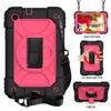 Funda protectora de silicona para Samsung TabA 10.1 T510, con correa de color en contraste y cubierta plana, con soporte giratorio para PC.
