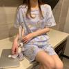 Pijamas de verano para mujer, sueltos, de talla grande, bonitos y bonitos, de manga corta, para estudiantes, estilo coreano, ropa de abrigo, ropa para el hogar, traje