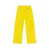 Calças casuais de softshell impermeáveis para homens e mulheres, estilo dopamina de outono, calças de trabalho retas largas multicoloridas para meninas