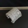 Estilo europeu e americano, pulseira de metal trançado com punho aberto única, apresentando um design exagerado e de nicho, nova joia da moda 2026
