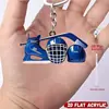 Chaveiro Pingente Plano de Acrílico Transfronteiriço Pingente Decorativo para Mochila Pingente para Chave de Carro