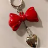Chaveiro Ankora Red Love Estilo Coreano Laço de Acrílico Acessórios para Bolsa de Celular Pingente Venda por Atacado