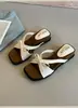 Sandalias de verano para mujer Jia Buzhajia, sandalias retro coreanas versátiles con lazo, para combinar con faldas, con suela gruesa, nuevo modelo 2026