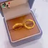 Estilo Little Red Book Anillo Cuadrado de Zircón Amarillo Zircón Pequeño Pulsera Versátil Ajustable de Diamante Amarillo de Gama Alta para Mujer