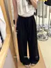 Thirteen LinesAlgodão26 Verão Novo Cintura Elástica Cordão Casual Versátil Perna Larga Calça Casual 26393