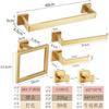 Set de Baño Transfronterizo Barra para Toallas de Acero Inoxidable Toallero Portarrollos de Papel Higiénico Gancho para Abrigos Aro para Toallas Colgante de Pared Portarrollos de Papel