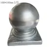 Poste de Corrimão de Escada com Cabeça de Coluna 60/80/100/120 Tubo Quadrado Acessório Decorativo Tampa de Ferro Forjado Cabeça de Coluna