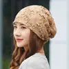 Sombrero de Nuevo Estilo para Mujer, Verano, Delgado, Cubre-Cabello Blanco, Transpirable, Calado, Gorra Apilada, Estilo Occidental, Sombrero con Bolsa de Encaje para Mujer