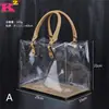 Bolsa de Ombro Feminina 2023 Nova Chegada Estilo Coreano Tendência Versátil Bolsa Transparente Bolsa de Mão de Grande Capacidade
