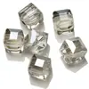 Suministro directo de fábrica 10-12 mm chapado en oro agujero grande cuentas cuadradas DIY hecho a mano cortina de cuentas accesorios para cortinas material cuentas sueltas