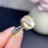 Anillos Finamente Elaborados de Plata de Ley S925 con Diversos Estilos de Piedras Citrinas para Mujer, Diseño Moderno y Sencillo, Venta al Por Mayor de Fábrica