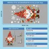 Decoraciones Navideñas Gnomo Corona Roja Pegatina Estática para Puerta de Cristal Ventana Atmósfera Transfronteriza 2027