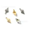 Accesorios DIY de Aleación de Zinc Más Vendidos Transfronterizos Colgante de Caracola Marina 9x19mm Accesorios para Joyería de Pulsera Collar Venta al por Mayor