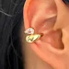 Brinco Ear Cuff Zircônia Gota d'Água Super Brilhante Cruzado Sem Furo Luxo Leve Estilo Frio High-End Nicho Exquisito Clipe de Orelha Brinco