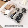 Caja divisoria para cajón de cosméticos Caja de almacenamiento incorporada para lápiz labial y brochas de maquillaje Caja de almacenamiento transparente Caja organizadora rectangular para artículos varios