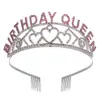 Rainha do Aniversário Europeia e Americana Strass Menina Rainha Princesa Amor Coroa de Aniversário Alça de Ombro Artigos de Festa