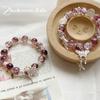 [begonia insomne] jade chapado color roto viñeteado transparente cuentas de vidrio de doble color material para pulsera DIY hecha a mano accesorios