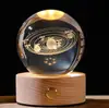 Esfera de Cristal Personalizada Luminosa Nocturna Cultural y Creativa del Campus Adornos Decorativos de Madera Tallada en 3D Regalos de Aniversario Corporativo