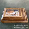 Bandeja de Madera de Bambú con Asas, Bandeja Doble de Bambú con Orejas, Bandeja de Té de Ángulo Recto, Bandeja de Frutas de Bambú, Bandeja de Té Simple, Bandeja para Hotel
