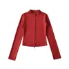 Conjunto que favorece la figura con Sudadera tipo Chaqueta de Forro Polar para Mujer, Colección Primavera 2026, Pantalones de Chándal Casual de Terciopelo Alemán Ligeramente Acampanados