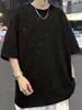 Camisa de Manga Curta Gypsophila Masculina Pesada 2025 Verão Nova Marca de Moda Céu Estrelado Design de Nicho Manga Meia Americana