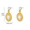 Moda Transfronteriza Elegantes Pendientes de Mariposa de Acero Inoxidable Geométricos Elegantes con Perlas Estilo Trendy Ins Pendientes de Diseño Personalizado